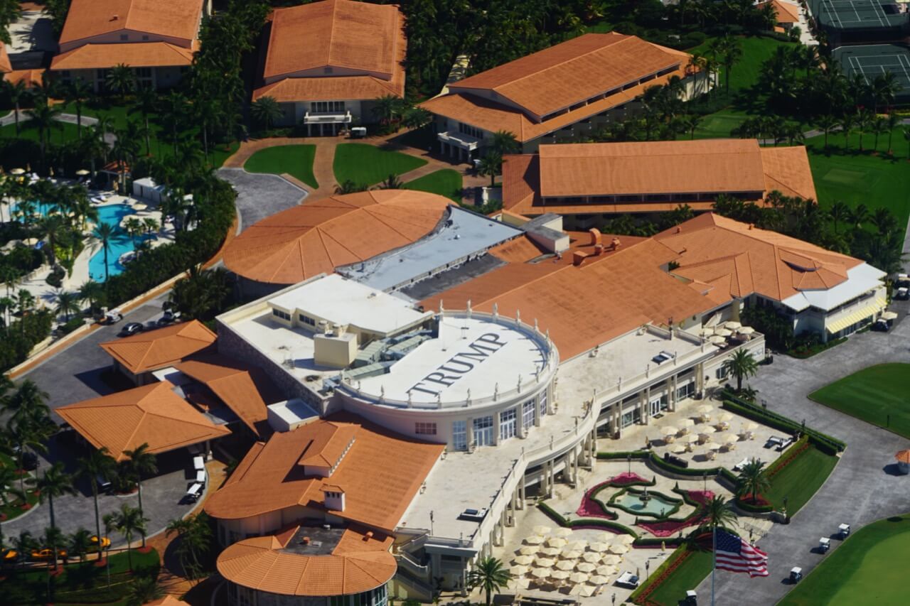صورة علوية لمنتجع الغولف، ترامب ناشيونال دورال ميامي. المصدر:Alex Wong/Getty Images/AFP